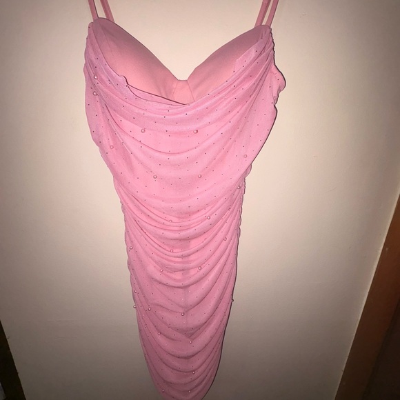 Windsor Pink Beaded Prom Dress - Picture 1 of 2